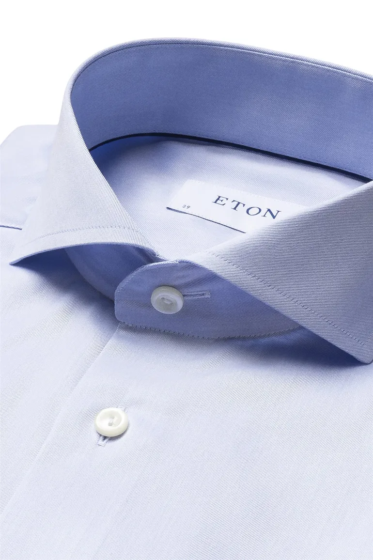 Eton business overhemd super slim fit lichtblauw cut-away