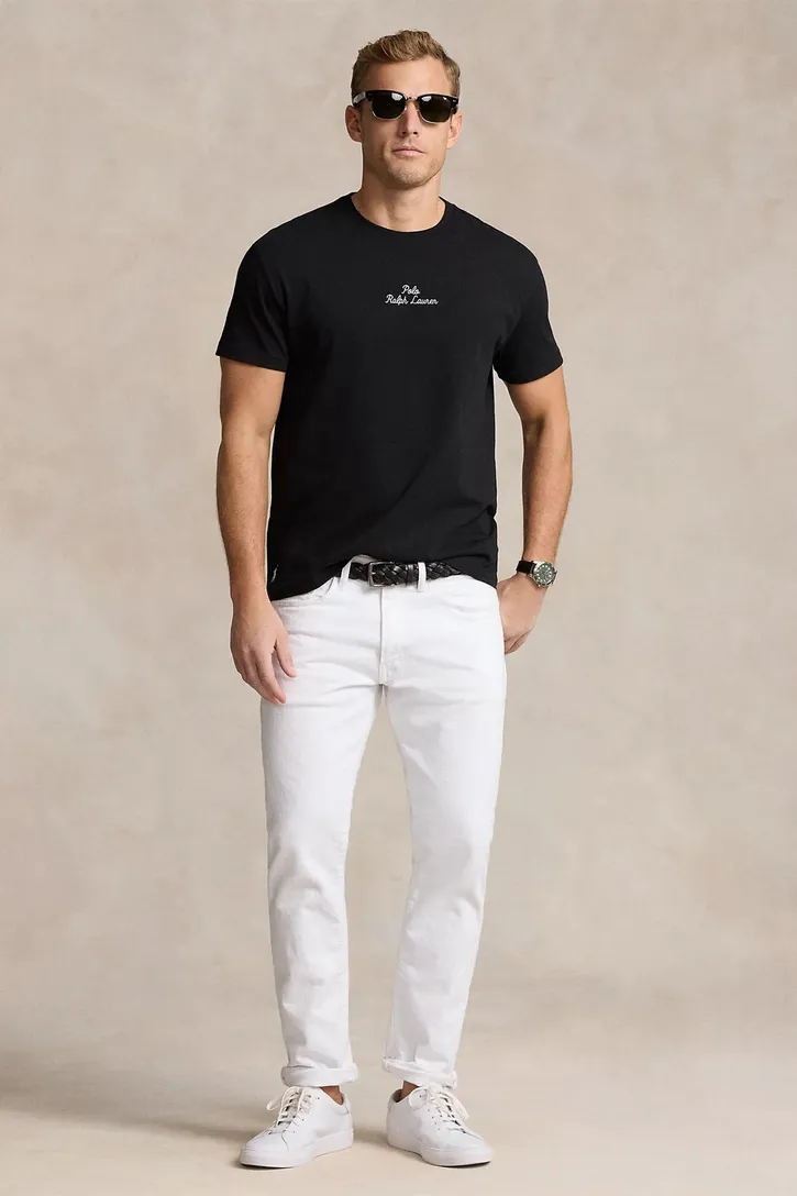 Polo Ralph Lauren t-shirt effen zwart normale fit