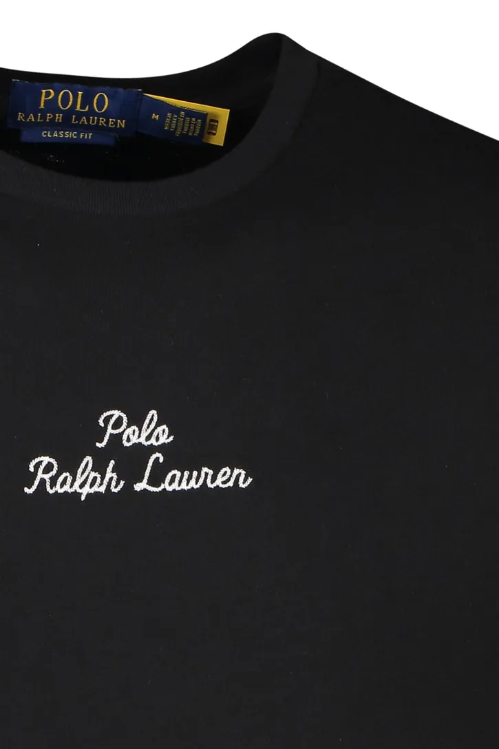 Polo Ralph Lauren t-shirt effen zwart normale fit