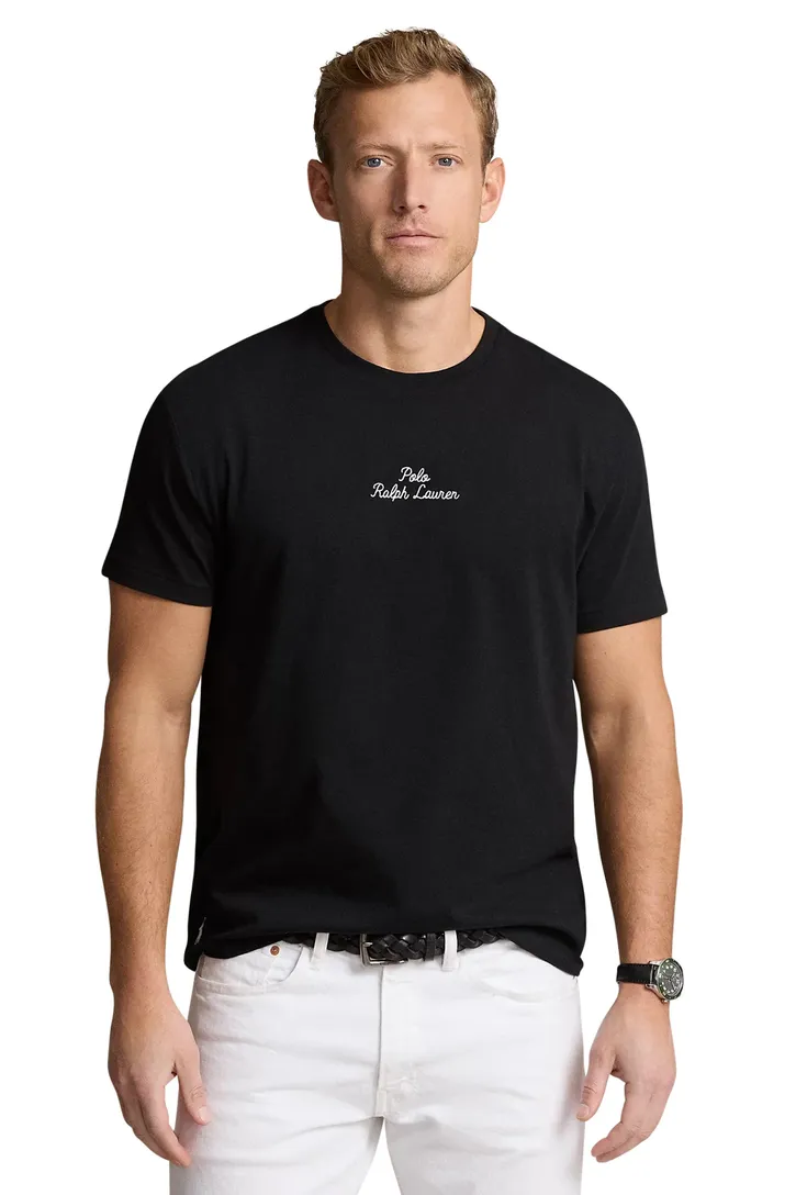 Polo Ralph Lauren t-shirt effen zwart normale fit