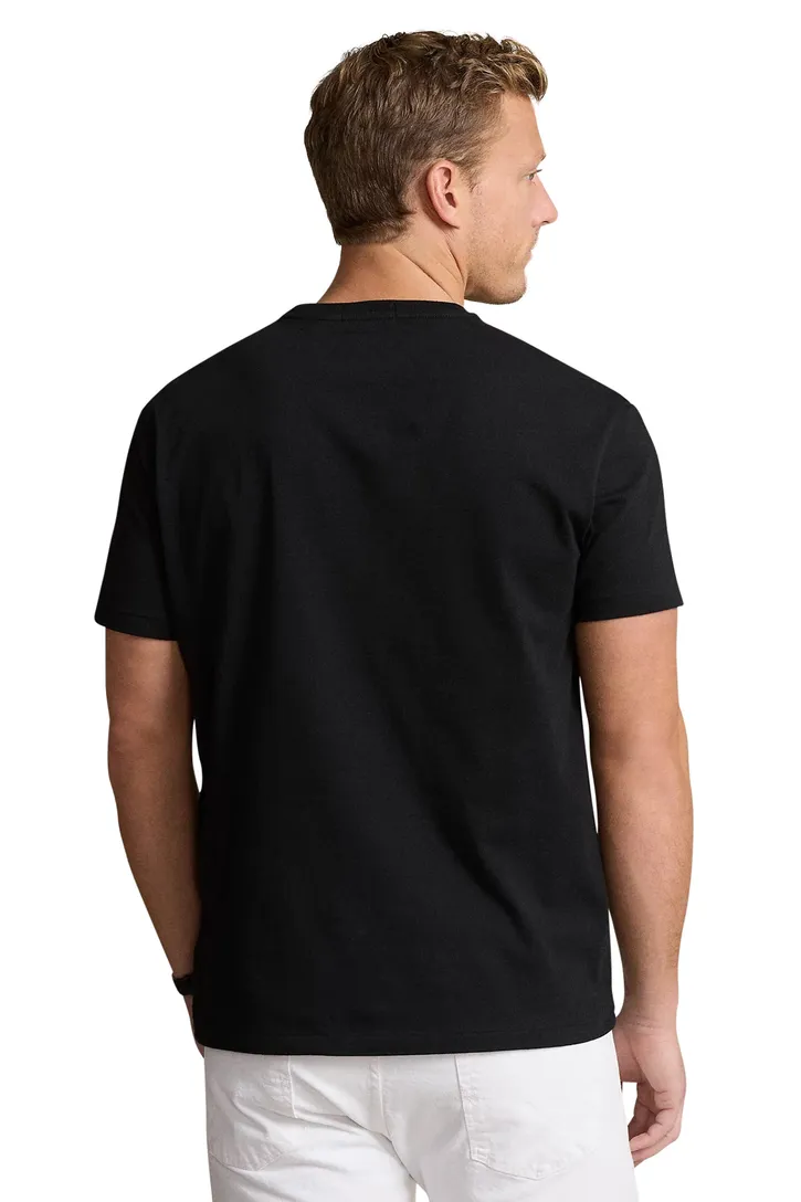 Polo Ralph Lauren t-shirt effen zwart normale fit