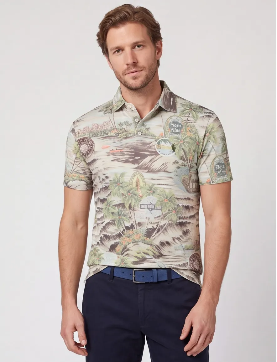 Polo Ralph Lauren polo groen geprint