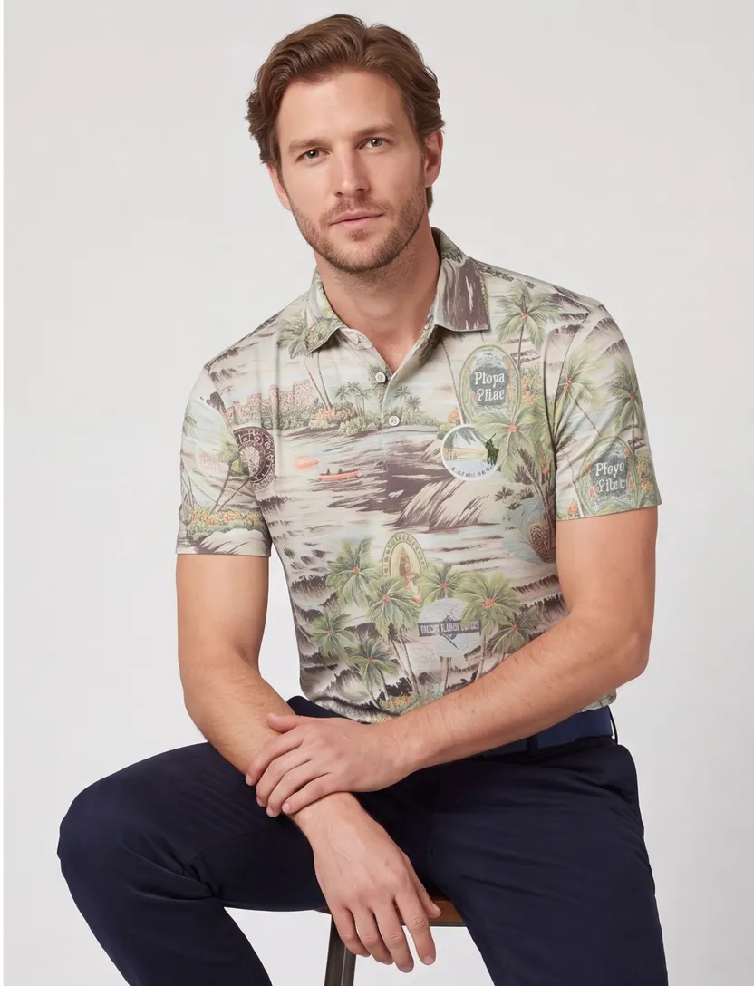 Polo Ralph Lauren polo groen geprint