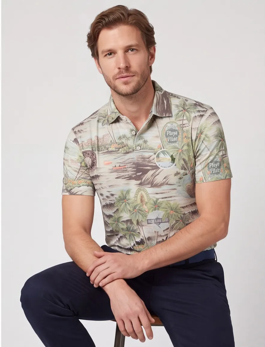 Polo Ralph Lauren polo groen geprint