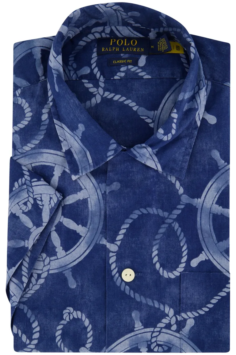 Polo Ralph Lauren overhemd blauw geprint