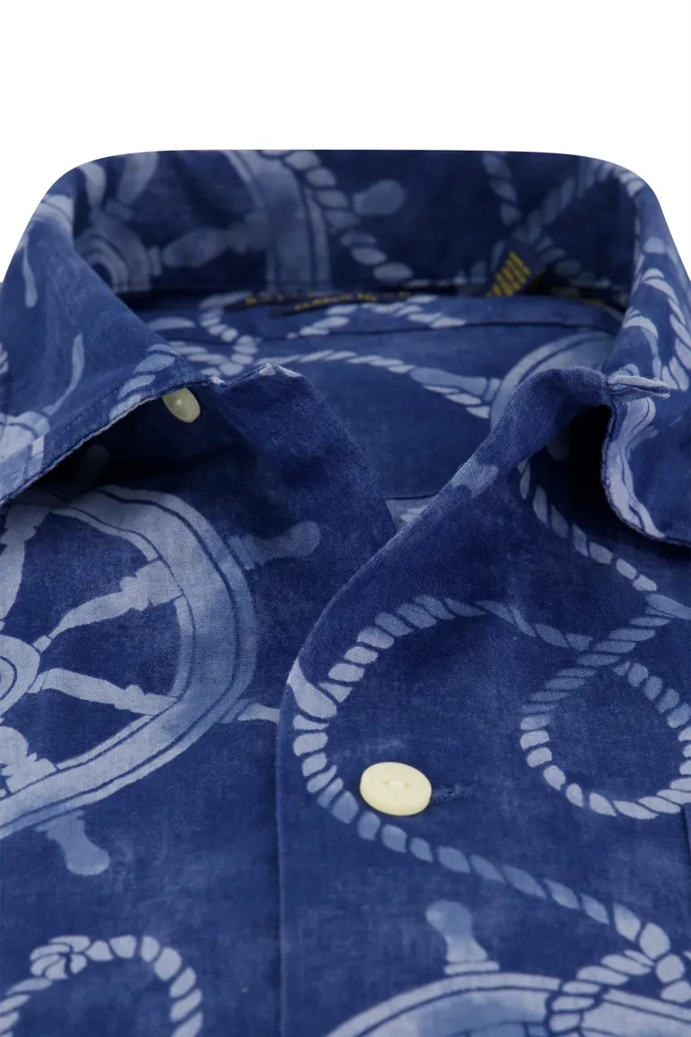 Polo Ralph Lauren overhemd blauw geprint