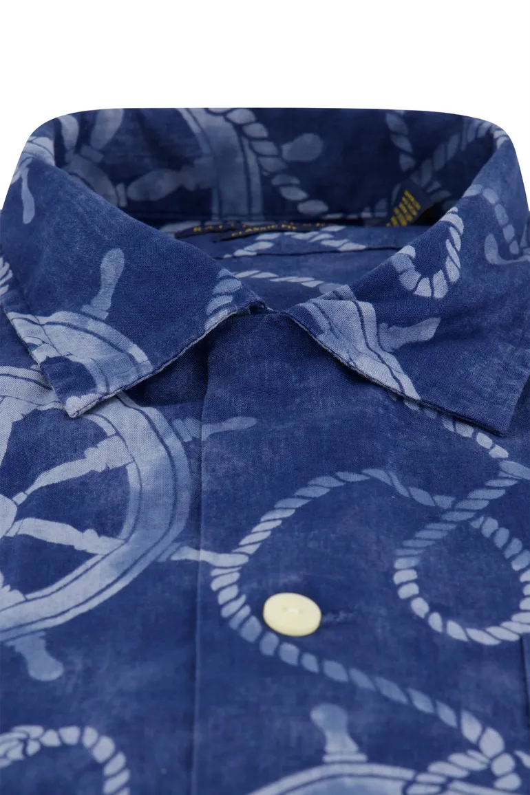 Polo Ralph Lauren overhemd blauw geprint