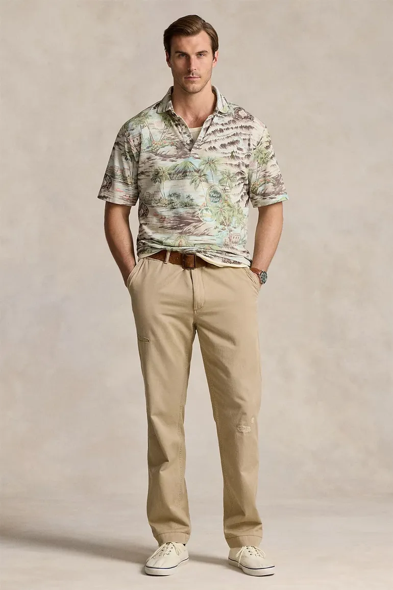 poloshirt korte mouw groen Polo Ralph Lauren Big & Tall