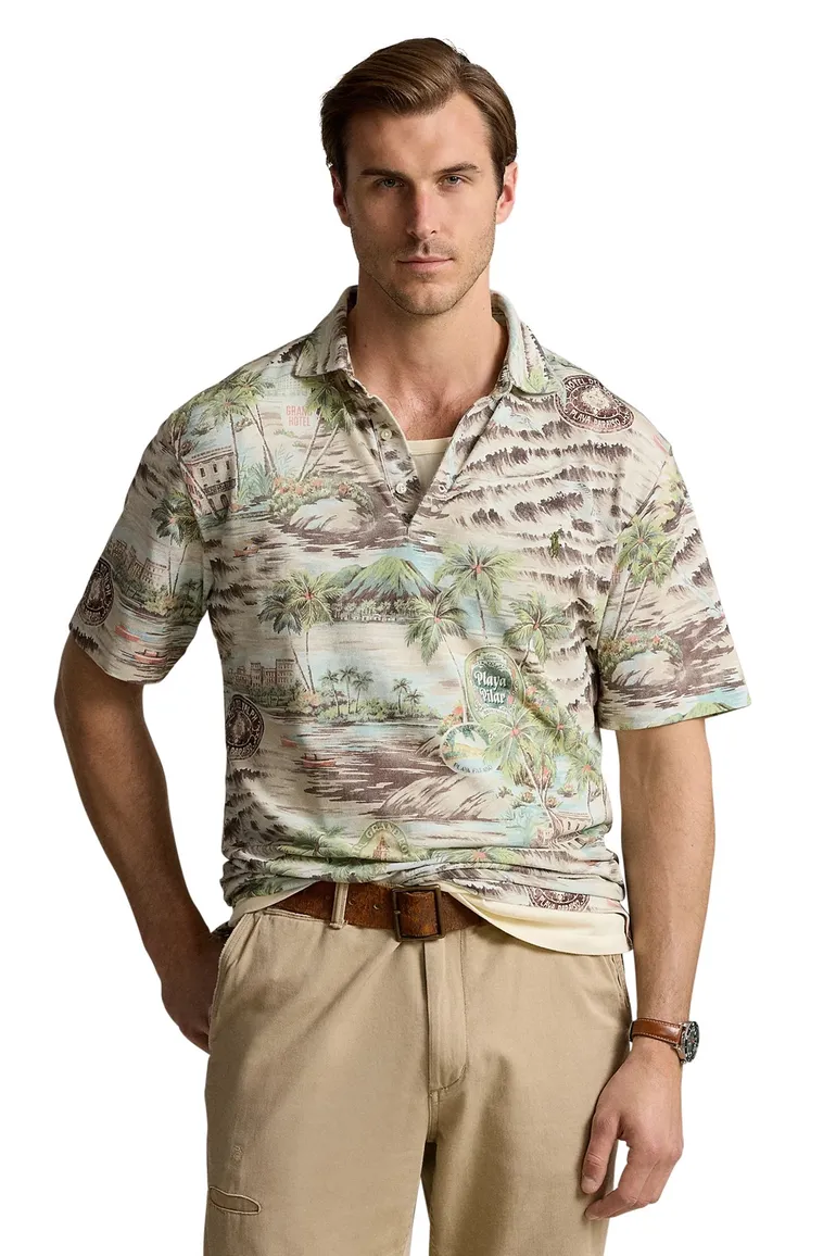 poloshirt korte mouw groen Polo Ralph Lauren Big & Tall
