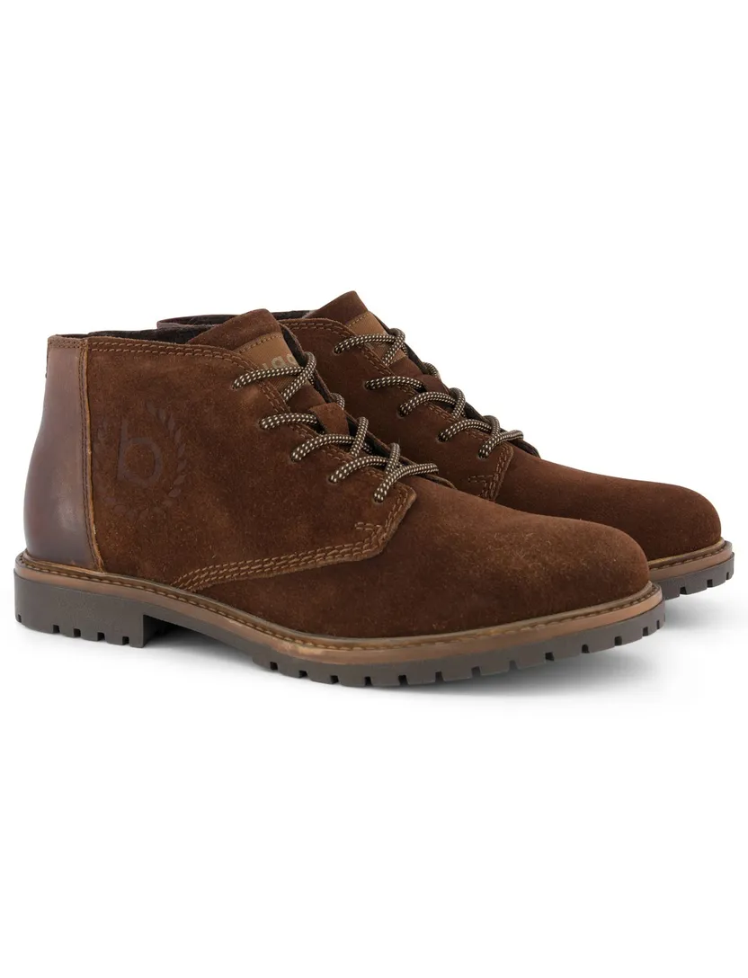 Bugatti veterschoenen bruin leer effen