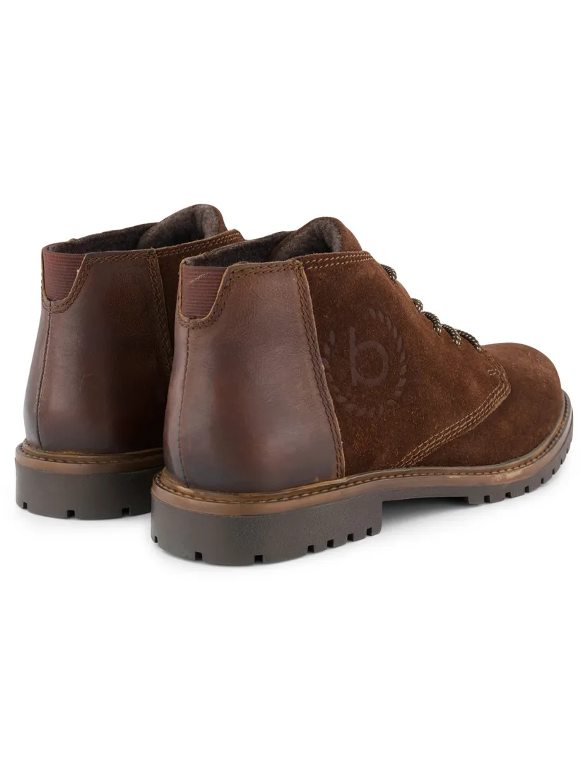 Bugatti veterschoenen bruin leer effen