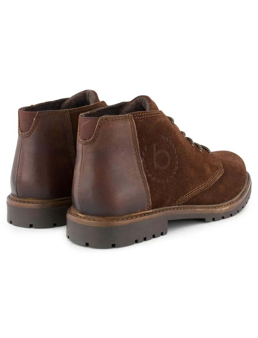 Bugatti veterschoenen bruin leer effen