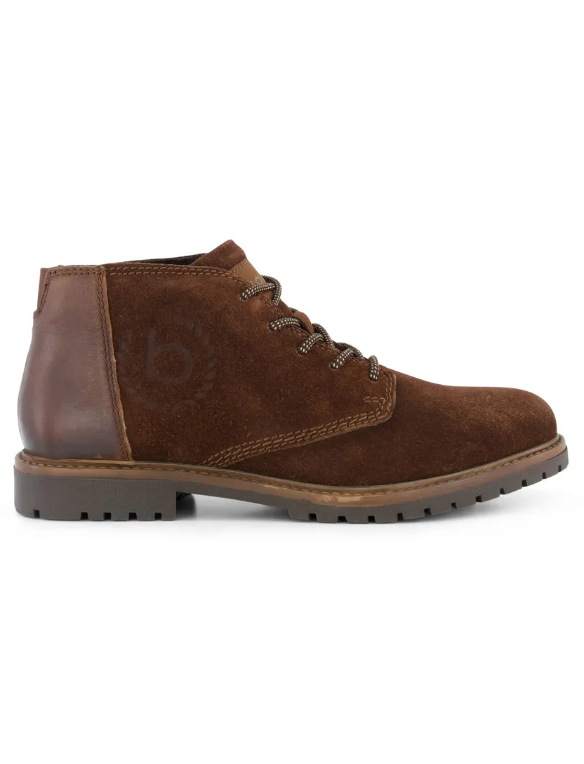 Bugatti veterschoenen bruin leer effen