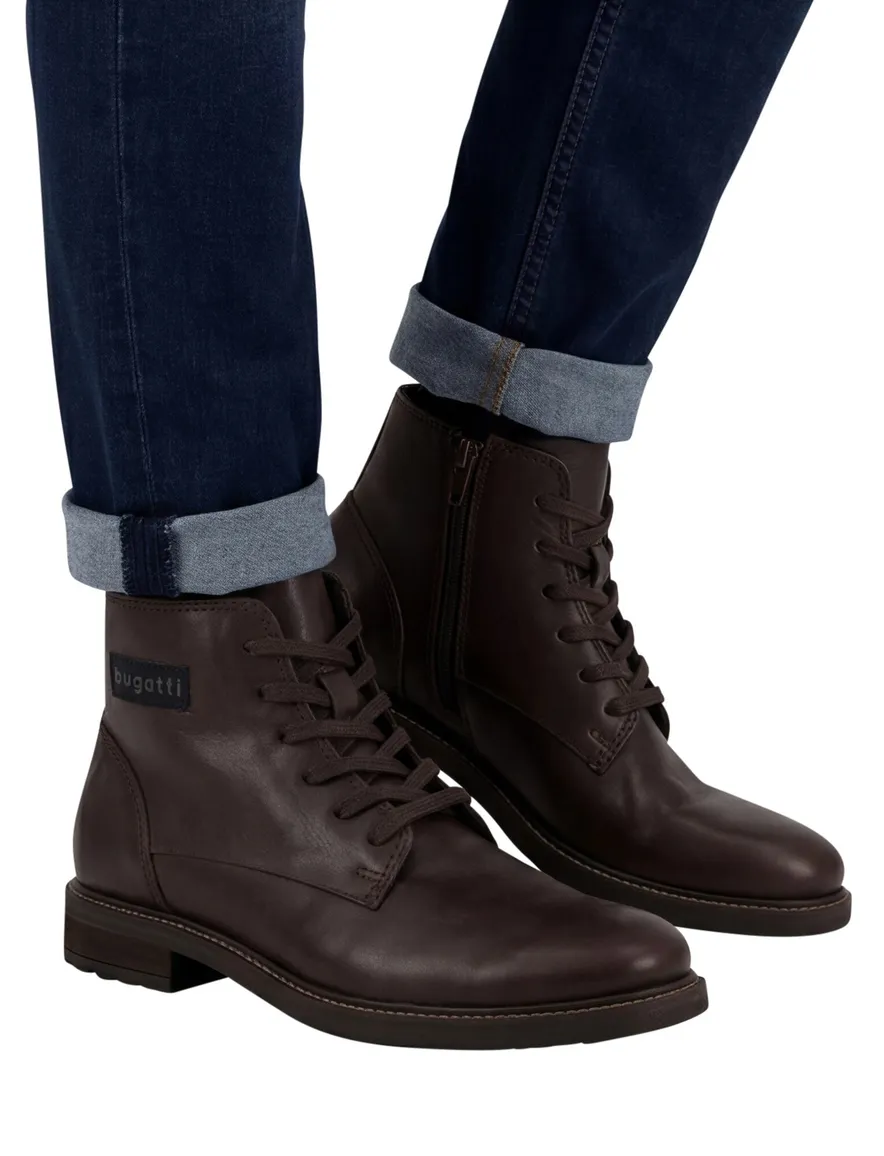 Bugatti boots bruin leer