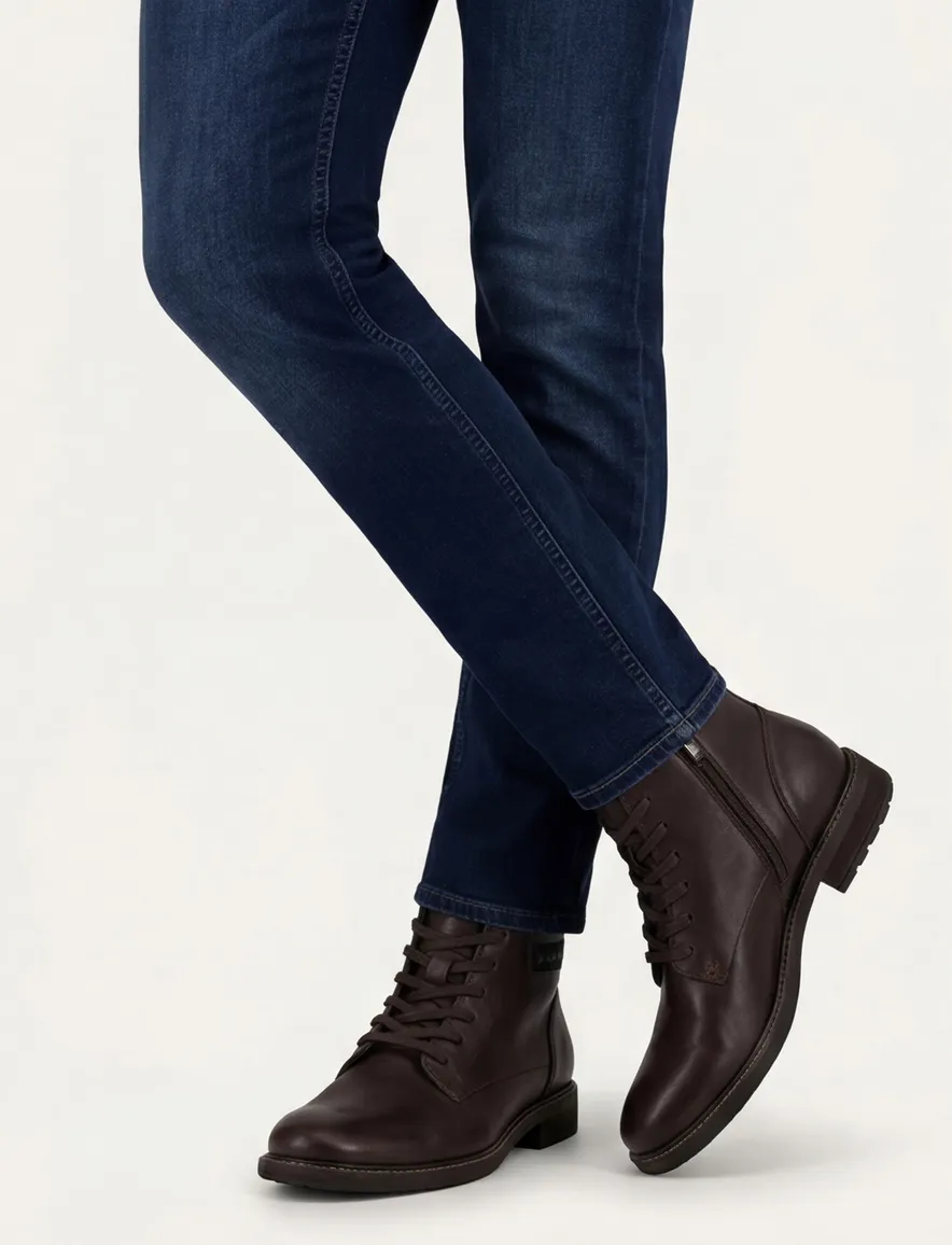 Bugatti boots bruin leer
