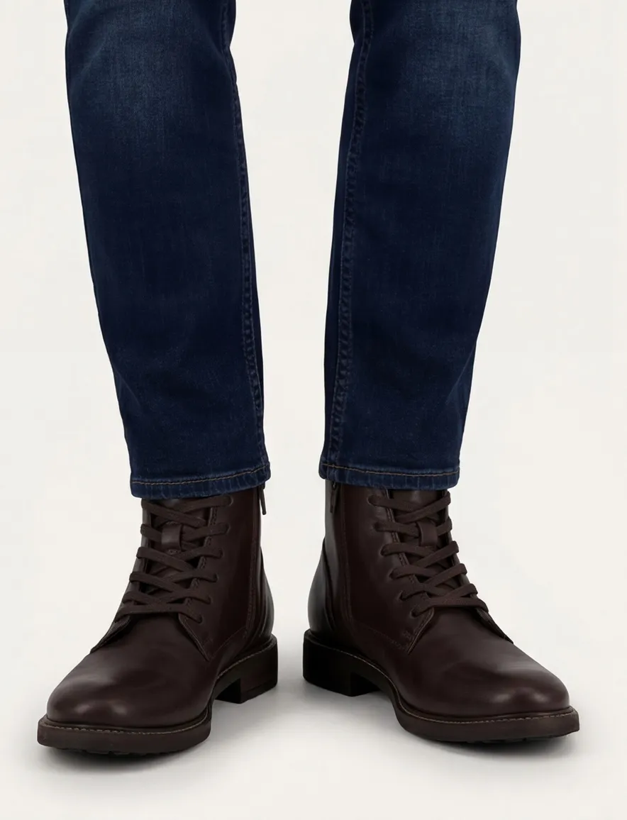 Bugatti boots bruin leer