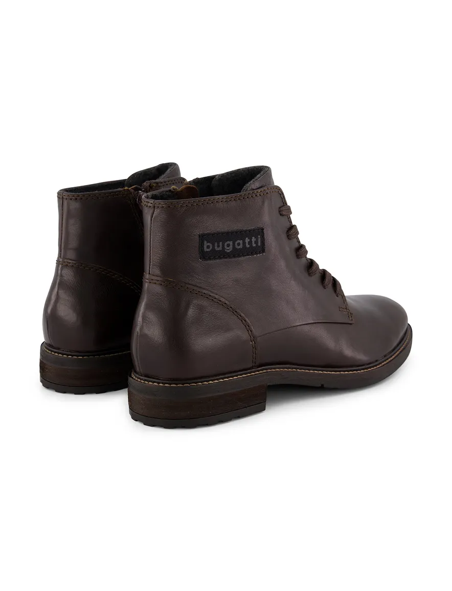Bugatti boots bruin leer hoog met opdruk