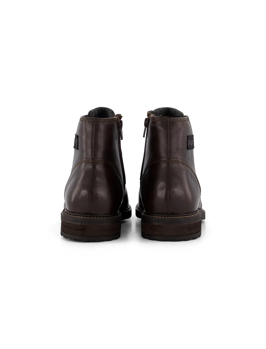 Bugatti boots bruin leer hoog met opdruk