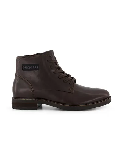 Bugatti Bugatti boots bruin leer hoog met opdruk