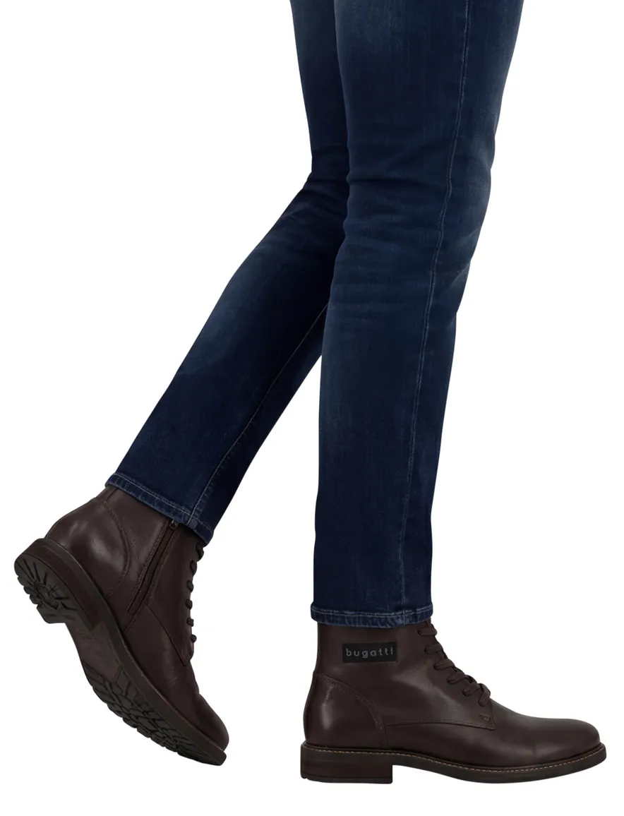 Bugatti boots bruin leer