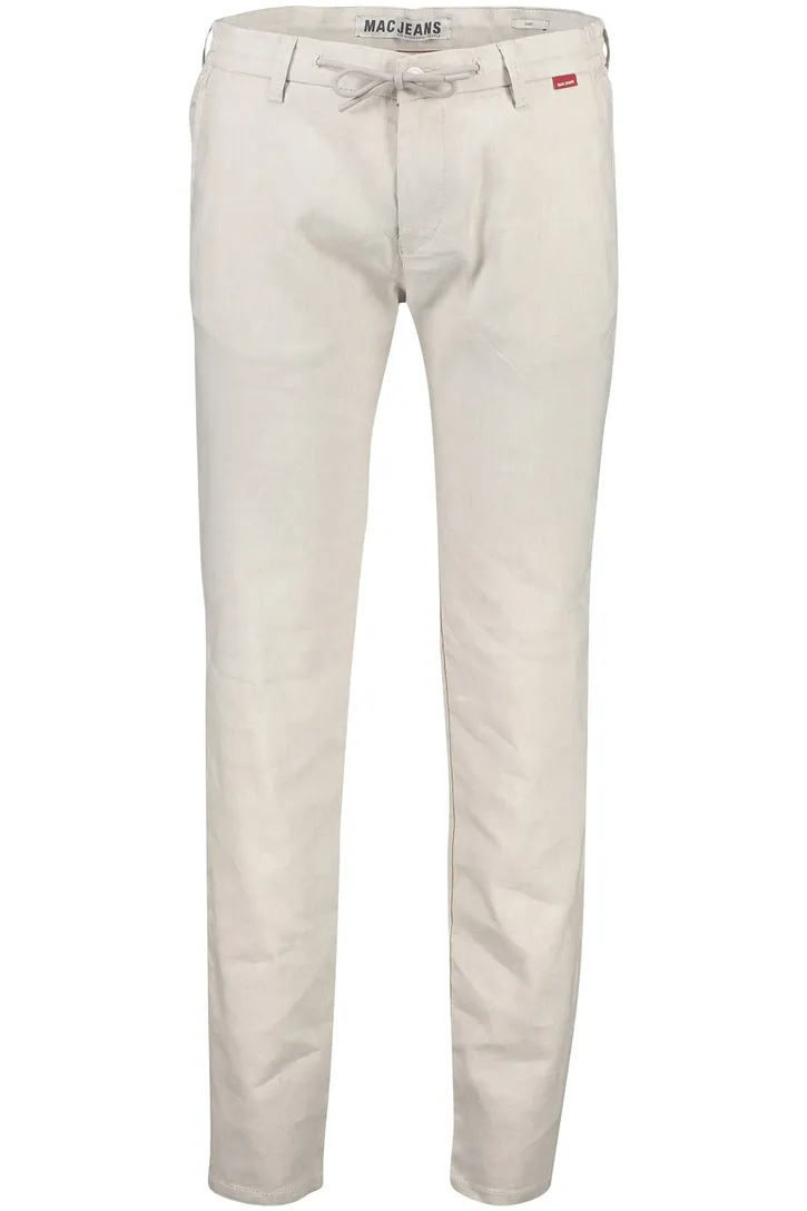 linnen Mac Lennox chino effen creme