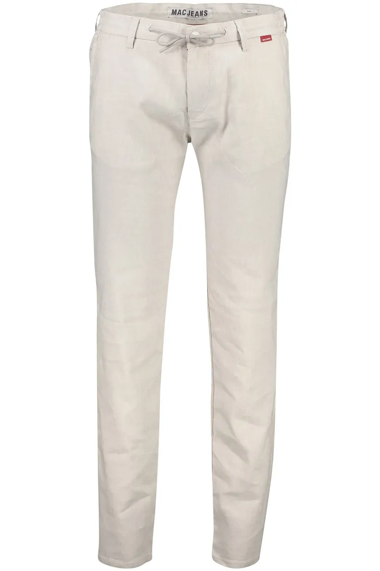 Mac Lennox pantalon chino effen creme linnen