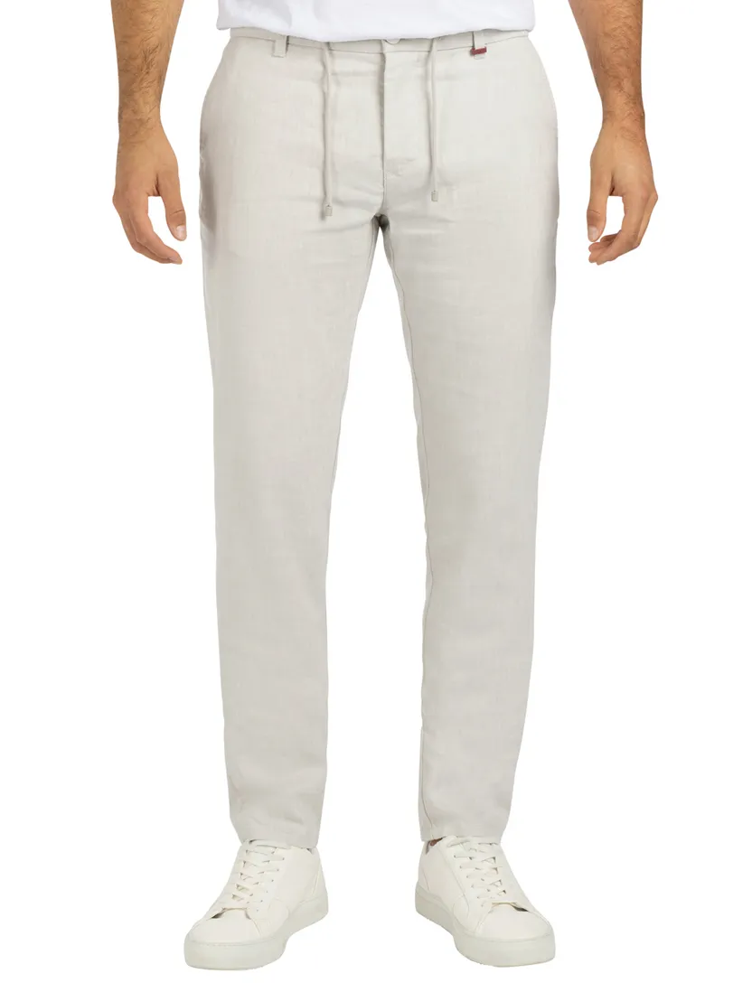linnen Mac Lennox chino effen creme