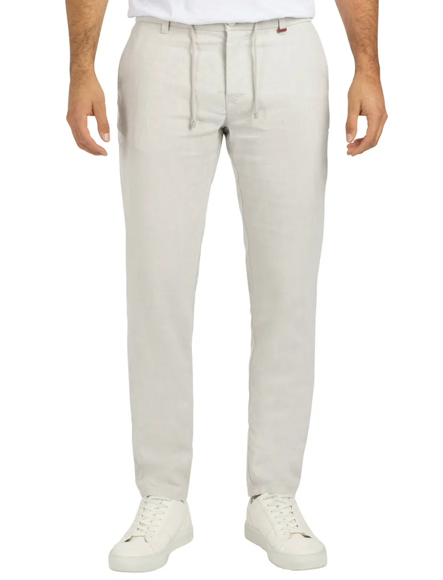 Mac Lennox pantalon chino effen creme linnen