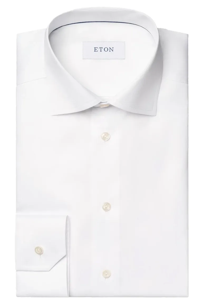 Eton business overhemd Slim Fit wit effen
