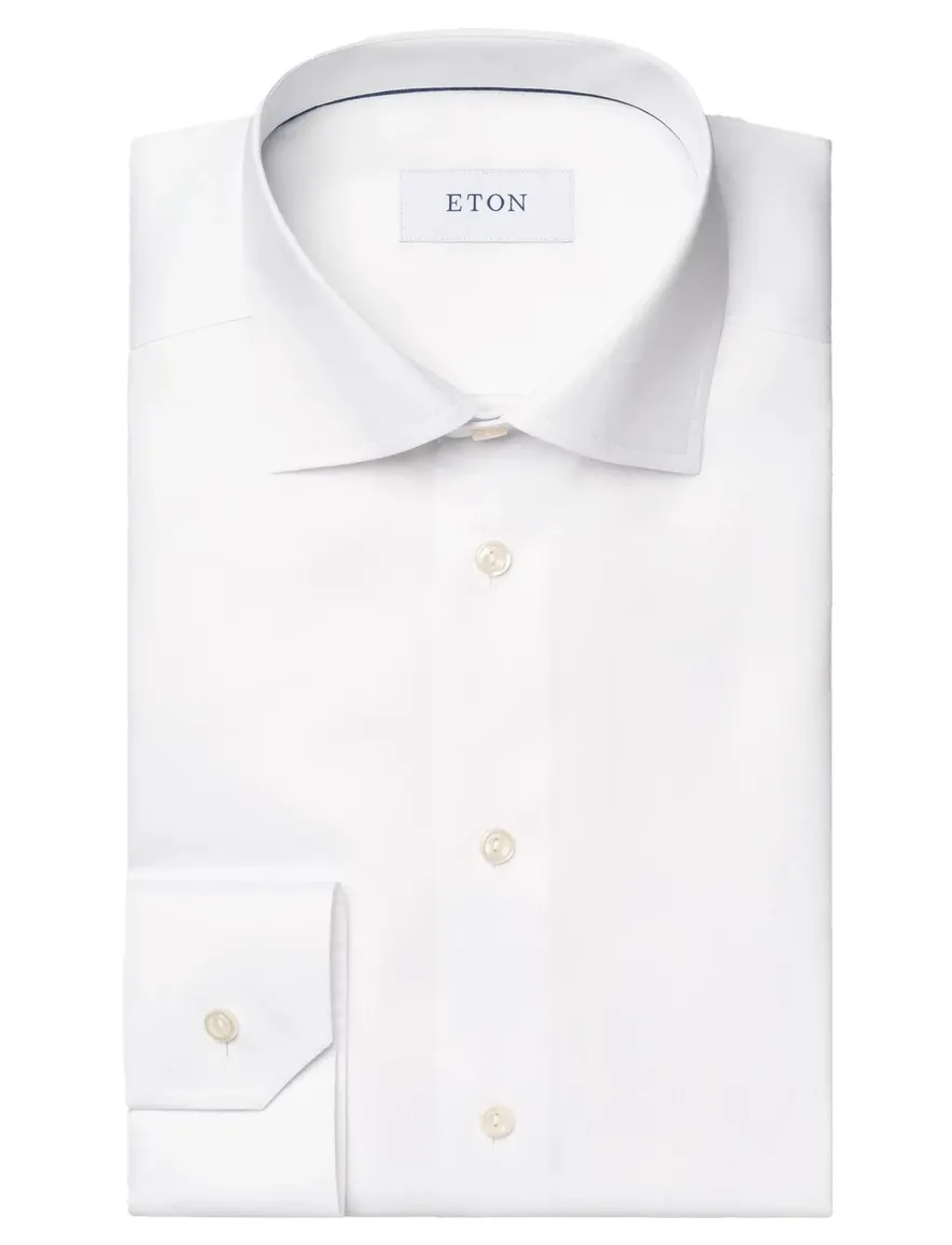 Eton business overhemd Slim Fit wit effen