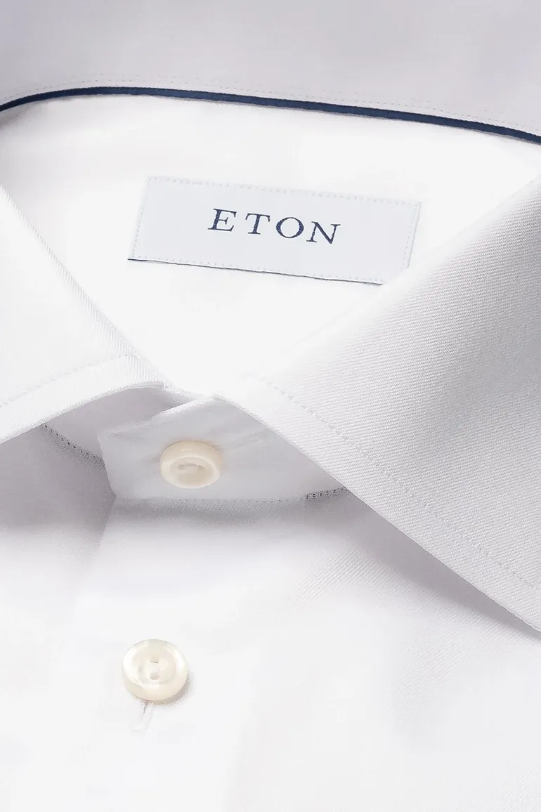 Eton overhemd Slim Fit wit Signature Twill