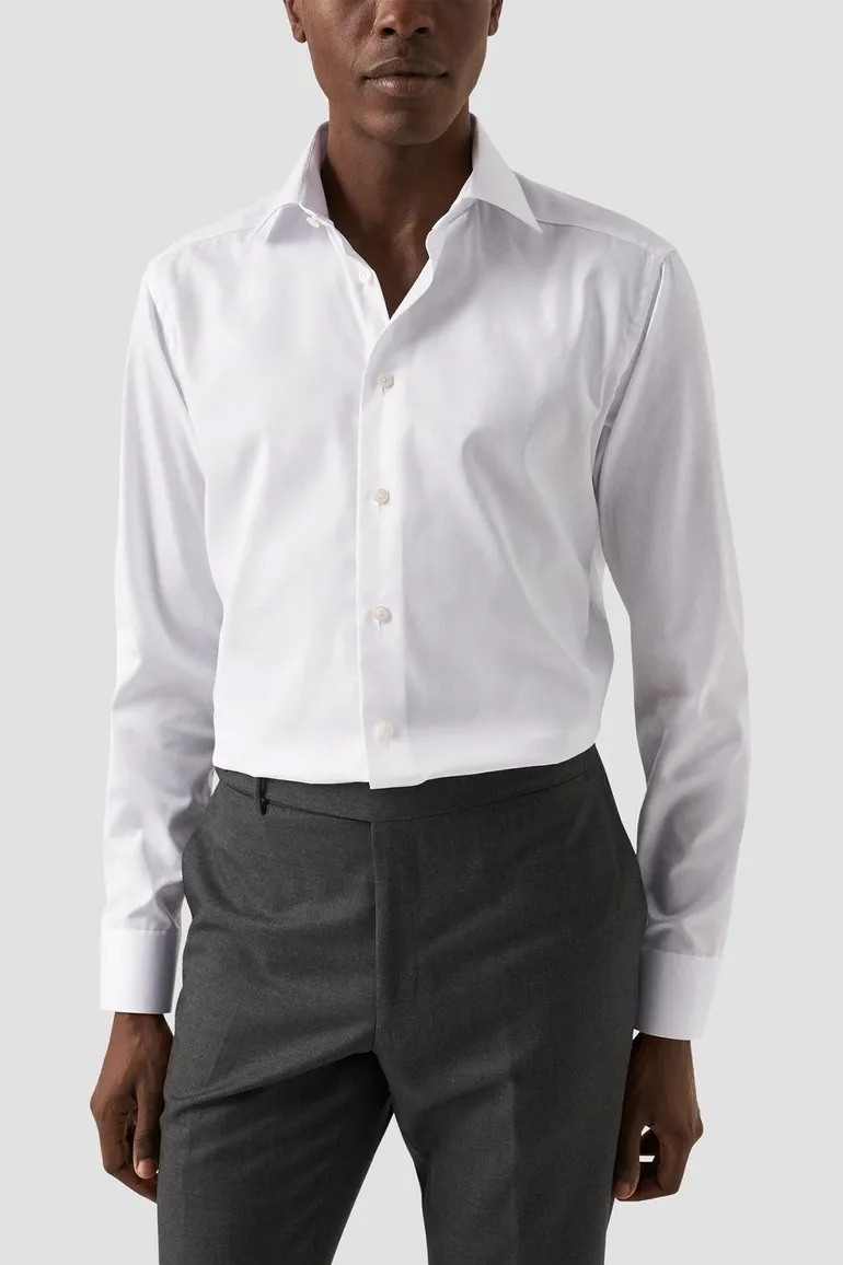 Eton business overhemd Slim Fit wit effen