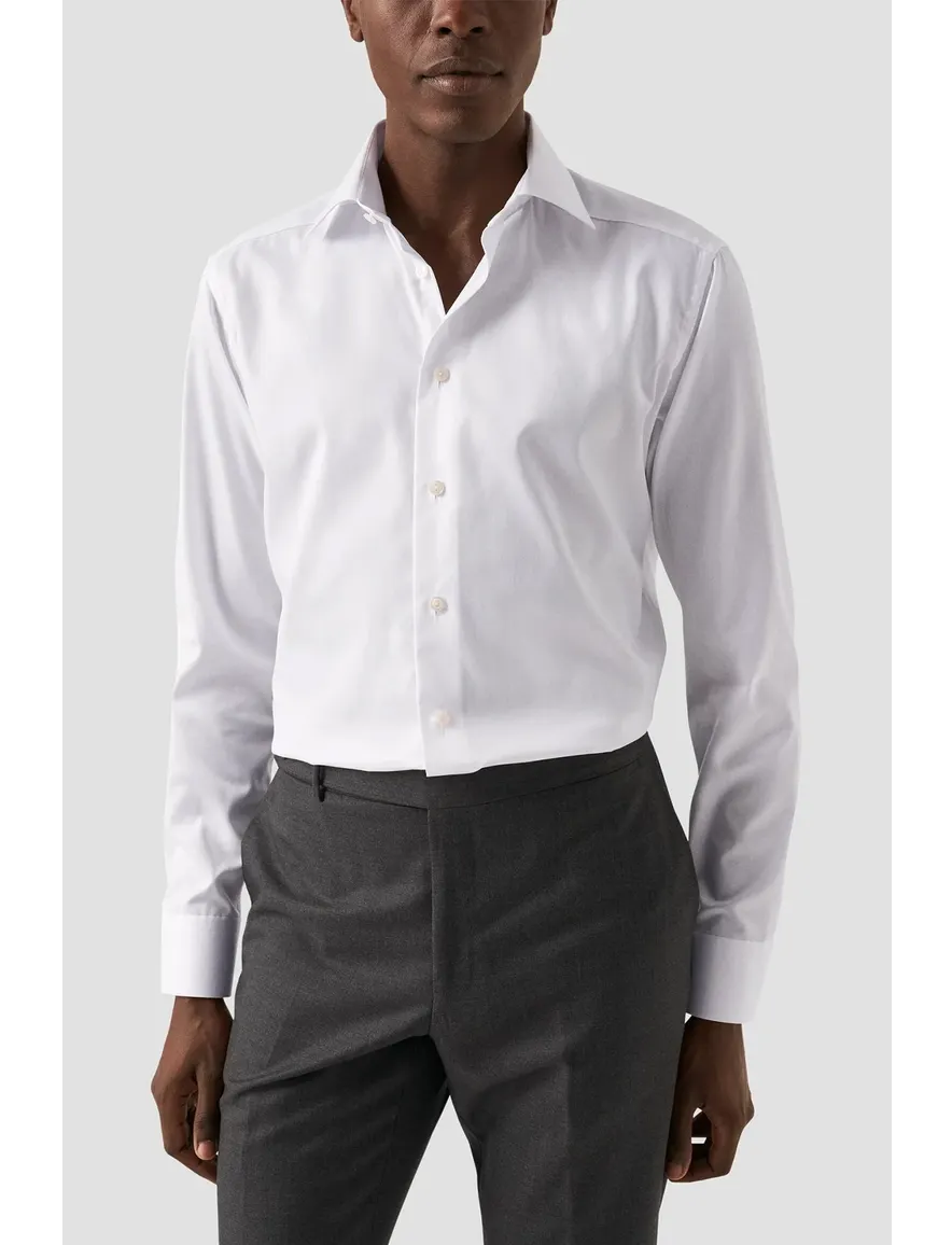 Eton business overhemd Slim Fit wit effen