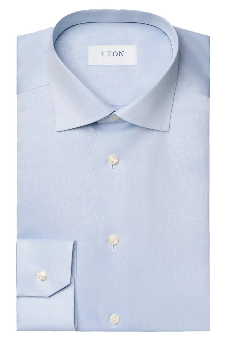 Eton business overhemd Slim Fit lichtblauw effen