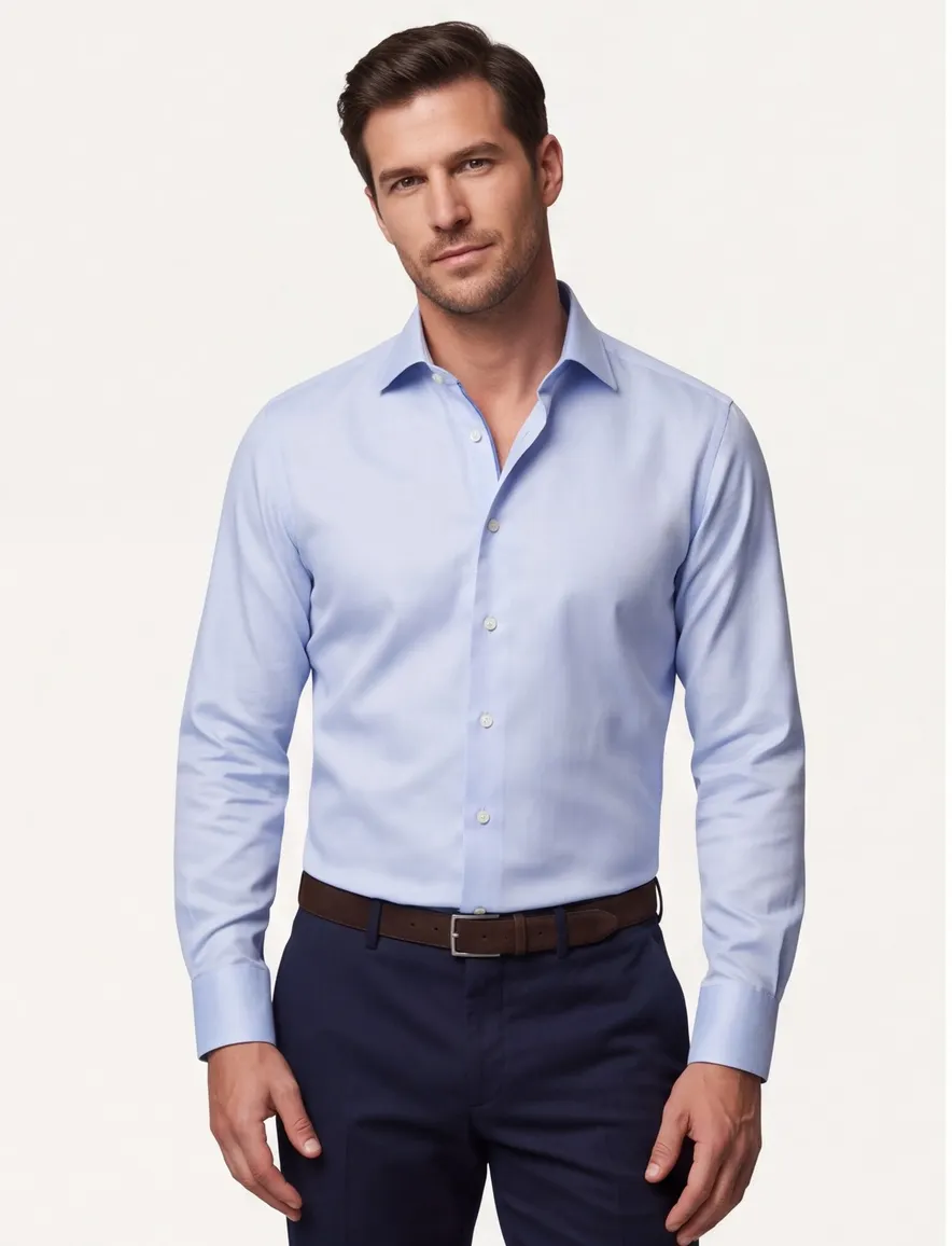 Eton business overhemd Slim Fit lichtblauw effen