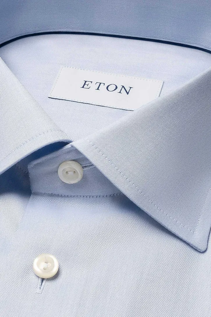 Overhemd Eton Slim Fit lichtblauw effen