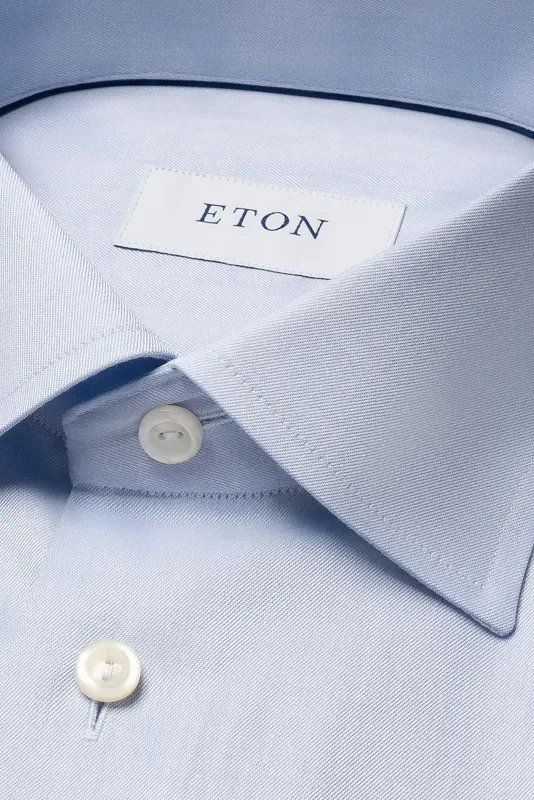 Overhemd Eton Slim Fit lichtblauw effen