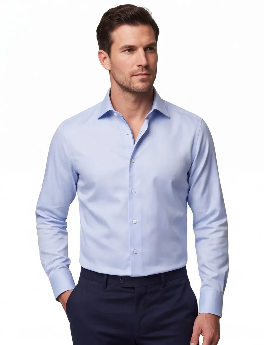 Eton business overhemd Slim Fit lichtblauw effen