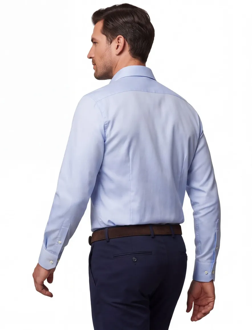 Eton business overhemd Slim Fit lichtblauw effen