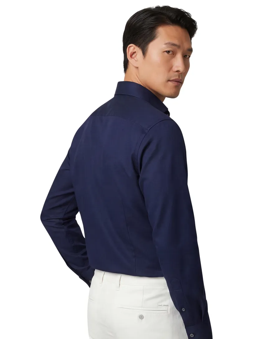 Overhemd Eton Slim Fit donkerblauw effen