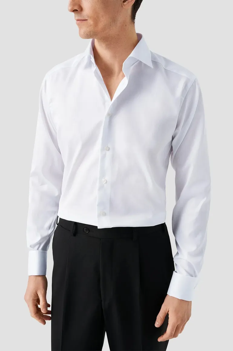 Wit overhemd Eton Slim Fit Signature Twill