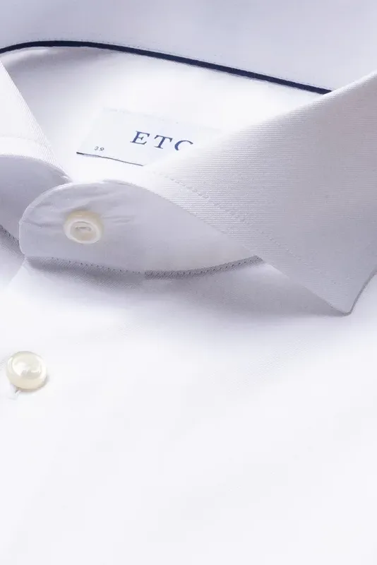 Eton overhemd wit effen cutaway contemporary fit