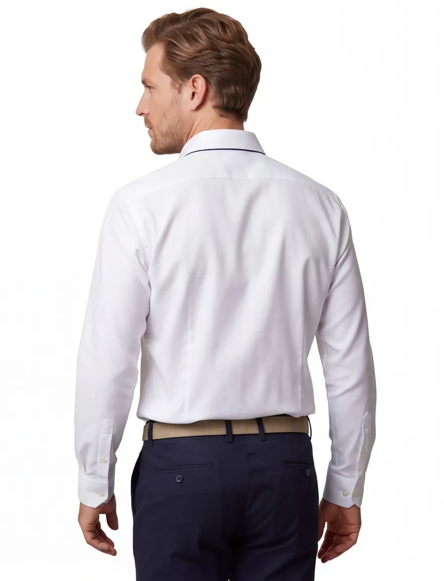 Eton business overhemd Slim Fit wit effen katoen