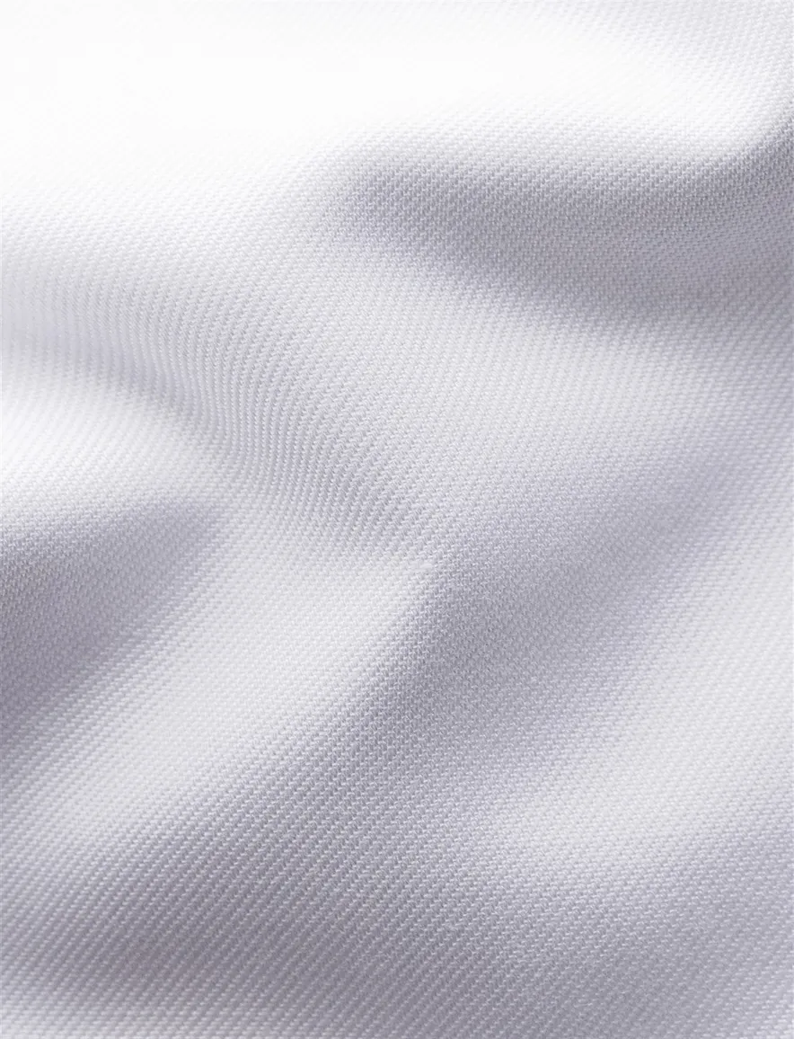 Eton business Signature Twill overhemd super slim fit wit effen