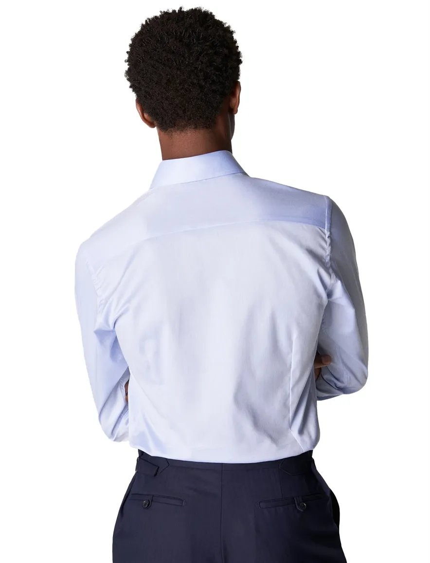 Eton business overhemd Signature Twill super slim fit lichtblauw effen