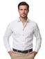 signature twill katoenen Eton overhemd wit contemporary fit