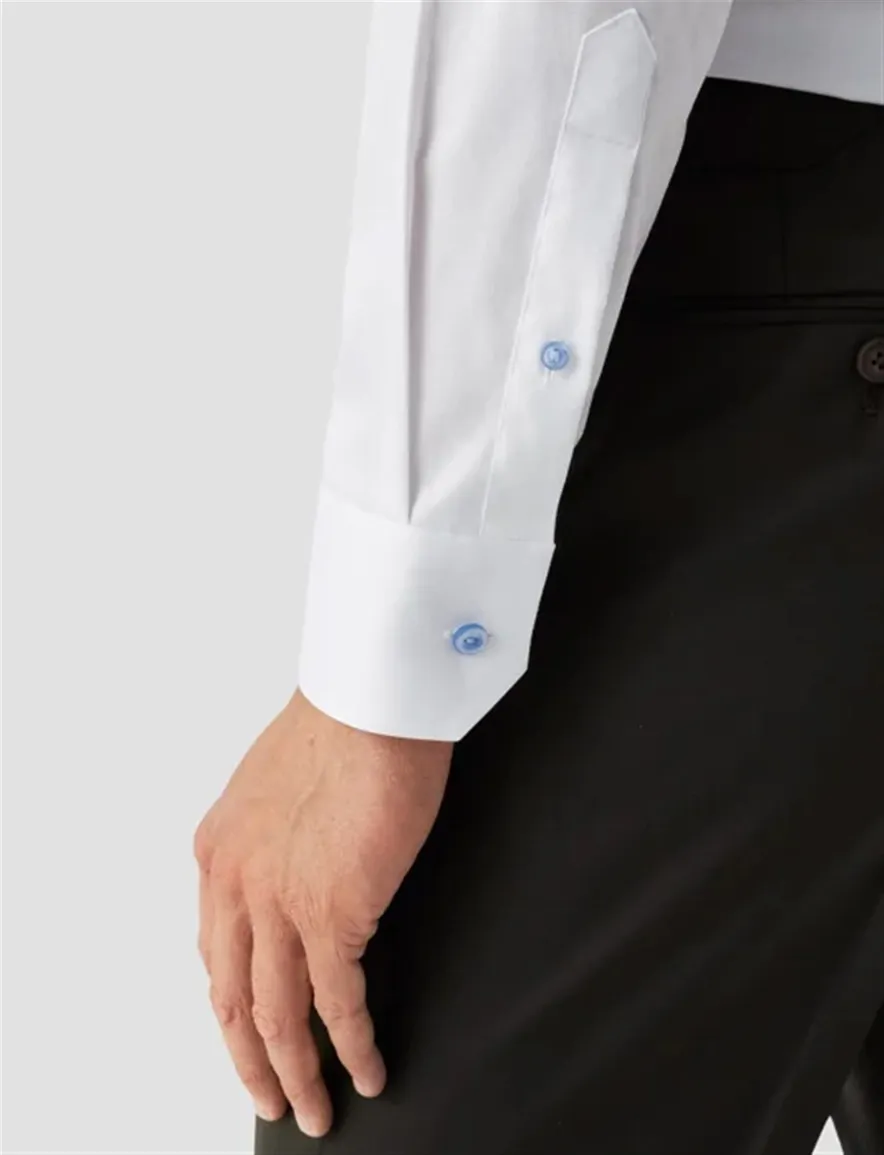 Eton overhemd wit slim fit effen Signature Twill