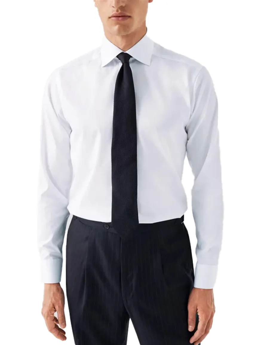 Eton overhemd wit effen slim fit Signature Twill