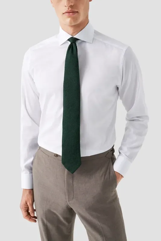 Overhemd Eton signature twill contemporary fit wit katoen