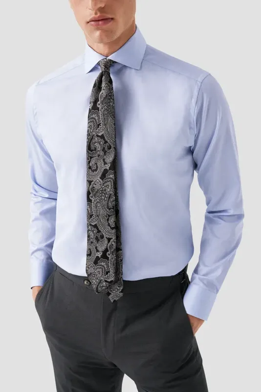 Eton overhemd lichtblauw signature twill contemporary fit